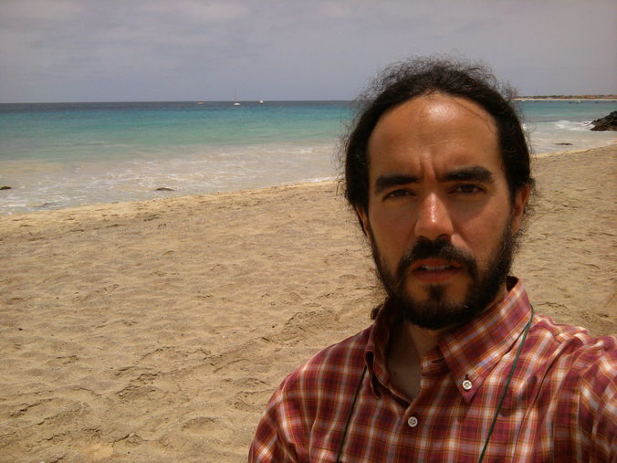 Nacho en la playa de santa María de la isla de la Sal