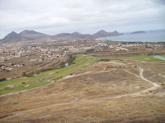 Isla de Porto Santo vista desde el aire