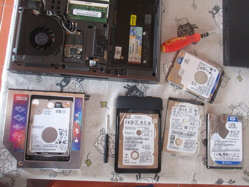 portátil y discos duros