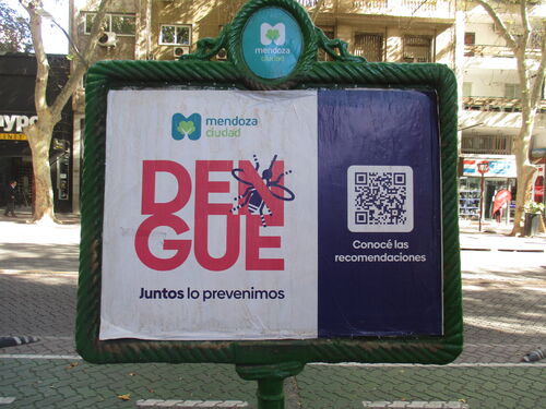Cartel informativo sobre el dengue sólo para gente apantallada
