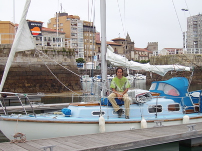 Mi barco y yo en Gijon