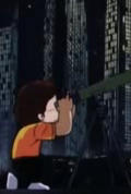 Hajime using his telescope