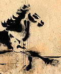 Cavalo desenhado por Hokusai