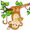 dibujo de mono coloreado